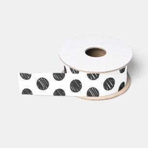 Artisan Polka Dots Schwarz-weiß Chic Modern Fun Ripsband