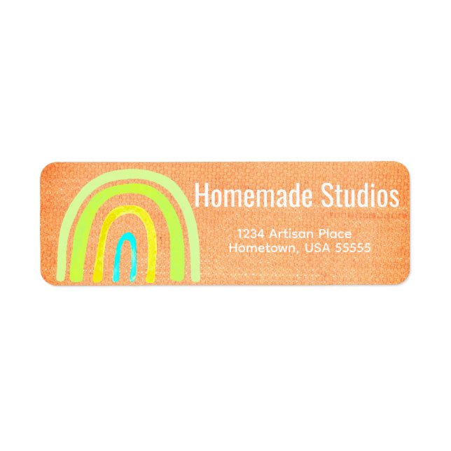 Artisan Raw Canvas Rainbow  Handmade Happiness  (Vorne)