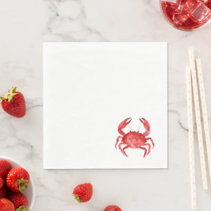 Artisan Red Crab Bake Colorful Summer Fun Serviette