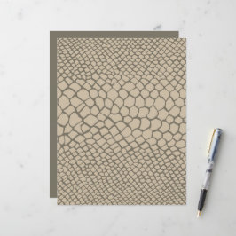 Artisan Reptile Muster Snakeskin Taupe Chic Craft