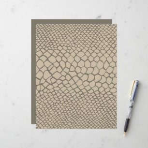 Artisan Reptile Muster Snakeskin Taupe Chic Craft