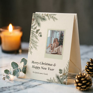 Artisan Winter Botanical Polaroid Foto Weihnachten