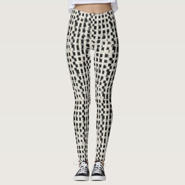 Artisanal Micro-Checkered  Leggings  (Vorderseite)