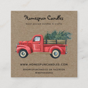 Artisanat à bougies rustique Carte de visite de ca