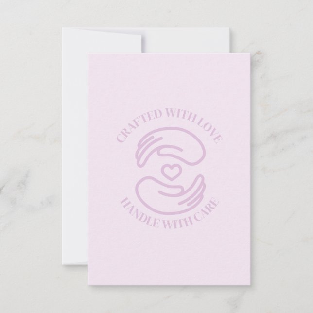 Artisanat carte de remerciements avec amour (Devant)