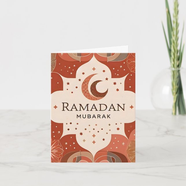 Artisanat rouge en terre cuite Ramadan Moubarak (Devant)