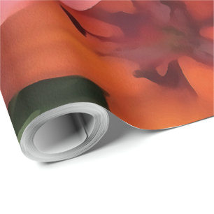 Artisitc Coral Colored Garden Lilies Geschenkpapier