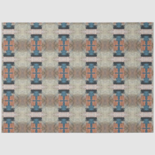 Artist Beige Blue Orange Large Abstrakt Geometric Seidenpapier