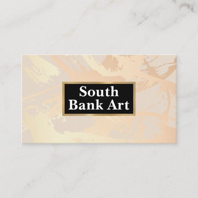 Artist Brush Strokes | Abstrakte Ebenen Visitenkarte (Vorderseite)