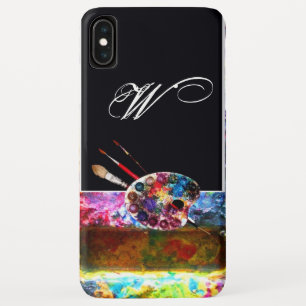ARTIST FARBE PALETTE MONOGRAMM Black iPhone XS Max Hülle