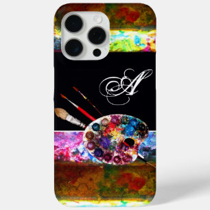 ARTIST FARBE PALETTE MONOGRAMM Black iPhone 15 Pro Max Hülle