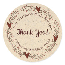 Artist Merci Pour Votre Sticker Rond D'Achat