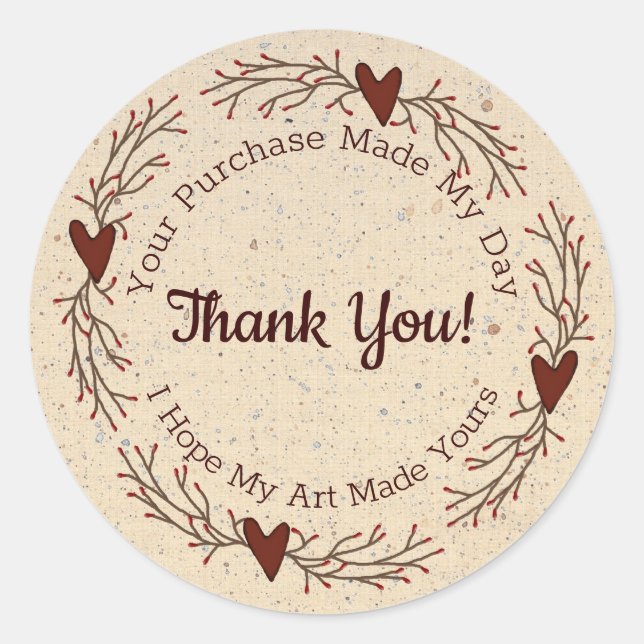 Artist Merci Pour Votre Sticker Rond D'Achat (Devant)