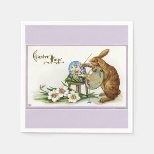Artist Oster Bunny Lavender Paper Napkin Serviette