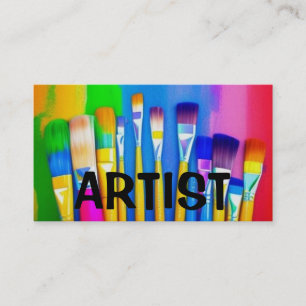 Artist Paint Brush Business Card Visitenkarte