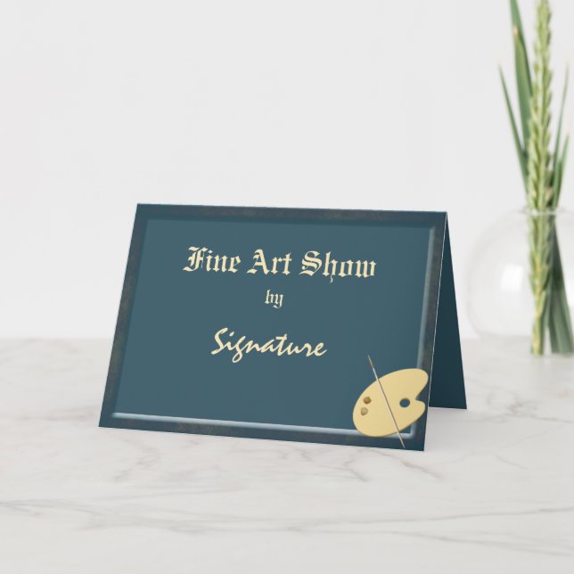 Artist Palette Art Show Invitation Carte de voeux (Devant)