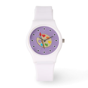 Artist Palette mit Pinsel Armbanduhr