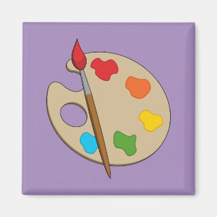 Artist Palette mit Pinsel Magnet