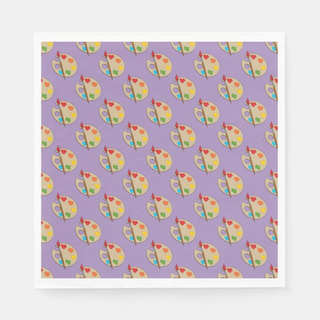 Artist Palette mit Pinsel Serviette (Vorderseite)