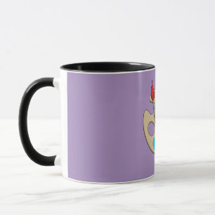 Artist Palette mit Pinsel Tasse