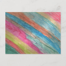 Artist Postcard Wasserfarben Streifen Postkarte