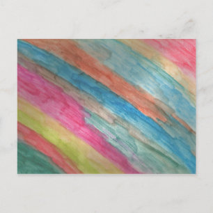 Artist Postcard Wasserfarben Streifen Postkarte