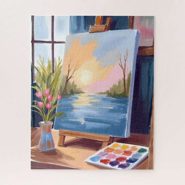 Artist’s Canvas | Pastel Watercolor Painting (Vertikal)