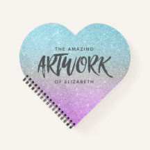 Artist Sketchbook Elegante Lila Glitzer
