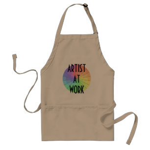 Artiste à la peinture de tablier de travail créa
