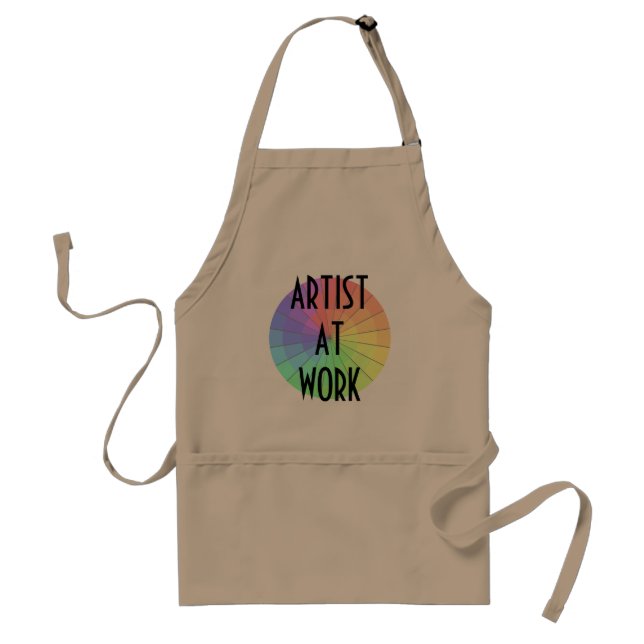 Artiste à la peinture de tablier de travail créant (Devant)