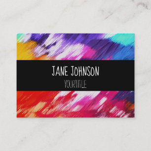 Artiste abstrait coloré carte de visite peint