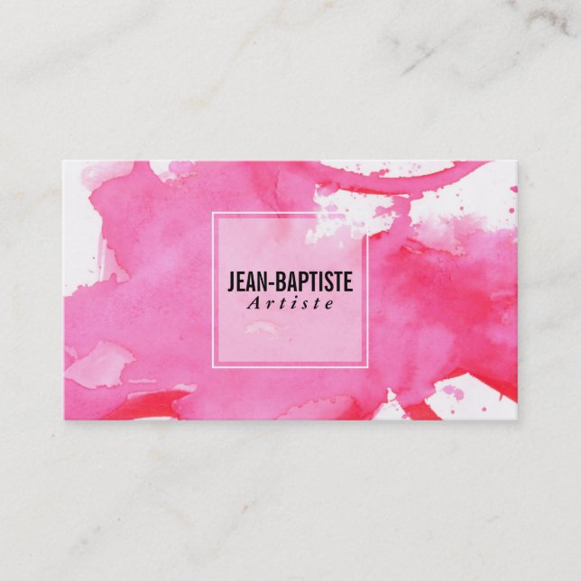 Artiste | Aquarell Visitenkarte (Vorderseite)