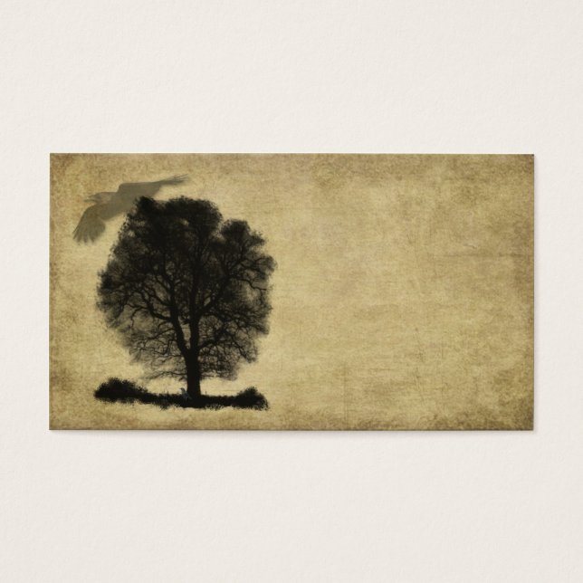 Artiste - Arbre de pierre solitaire & Crow (Devant)