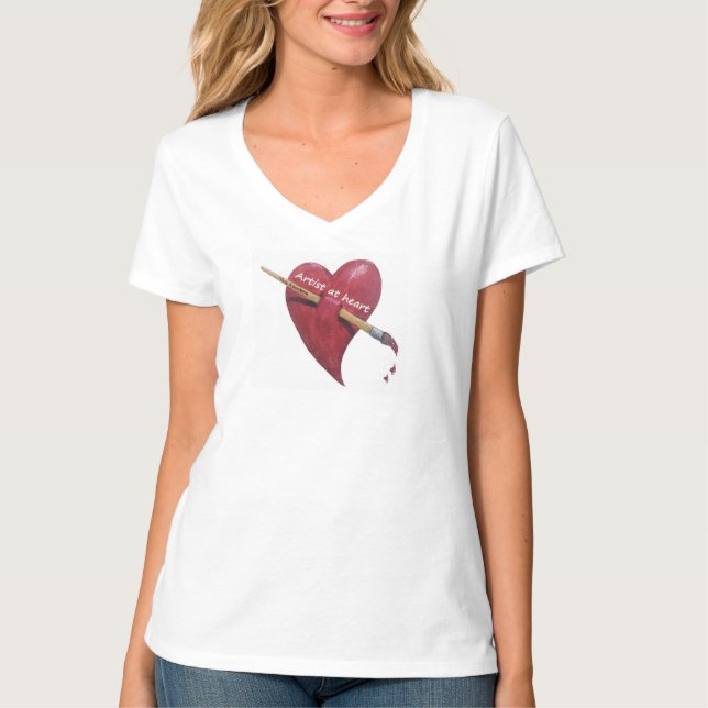 Artiste au T-shirt de coeur (Devant)