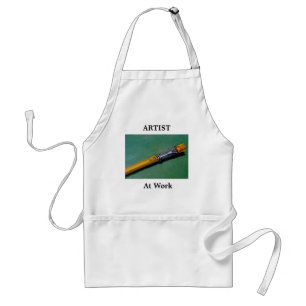ARTISTE AU TRAVAIL : TABLIER : PINCEAU
