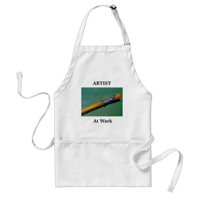 ARTISTE AU TRAVAIL : TABLIER : PINCEAU (Devant)