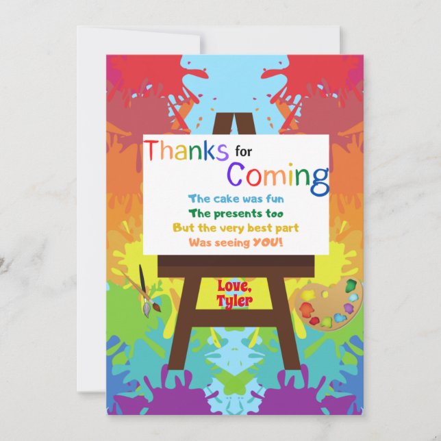 Artiste Carte de remerciements (Devant)