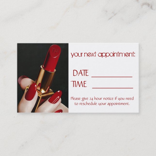 Artiste de maquillage du salon-ongles de la carte  (Devant)