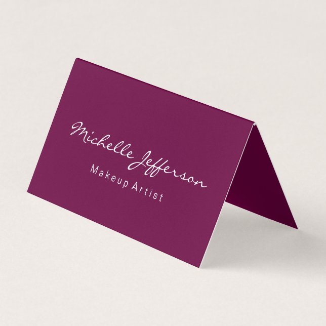 Artiste de maquillage violet Tyrien Carte de visit (Devant)