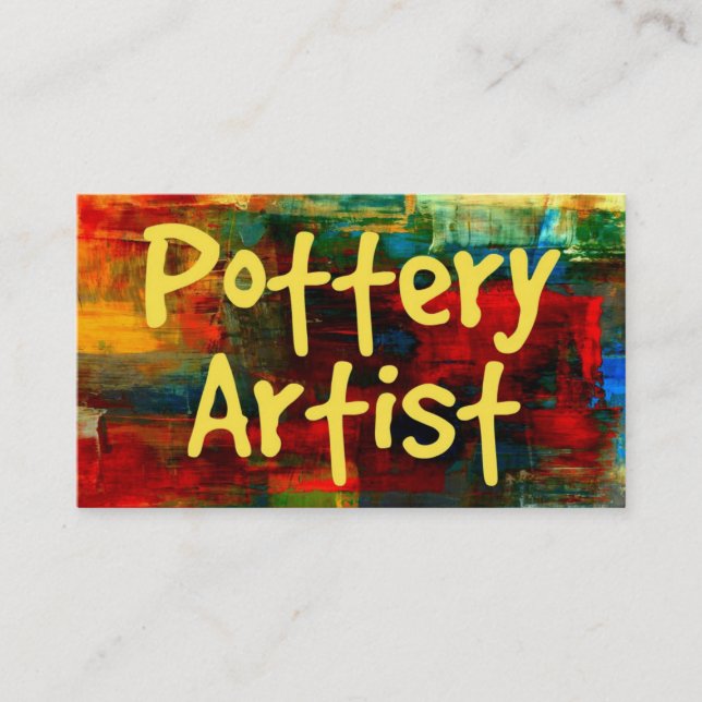 Artiste de poterie en Carte de visite de peinture (Devant)