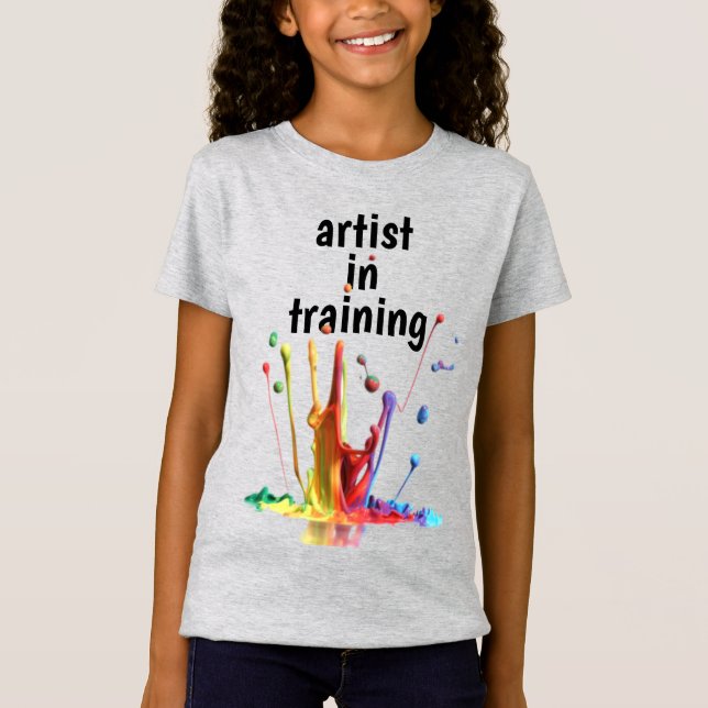 Artiste en formation, avec T-shirt de peinture à t (Devant)