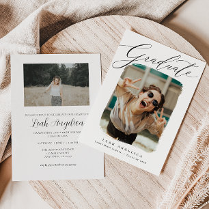 Artiste encadrée Photo Graduation Invitation