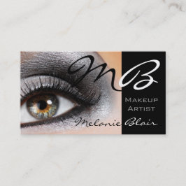 Artiste maquillage Argent Smokey Carte de visite o