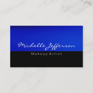 Artiste maquillage noir bleu Carte de visite uniqu