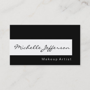 Artiste maquillage noir et blanc Carte de visite c