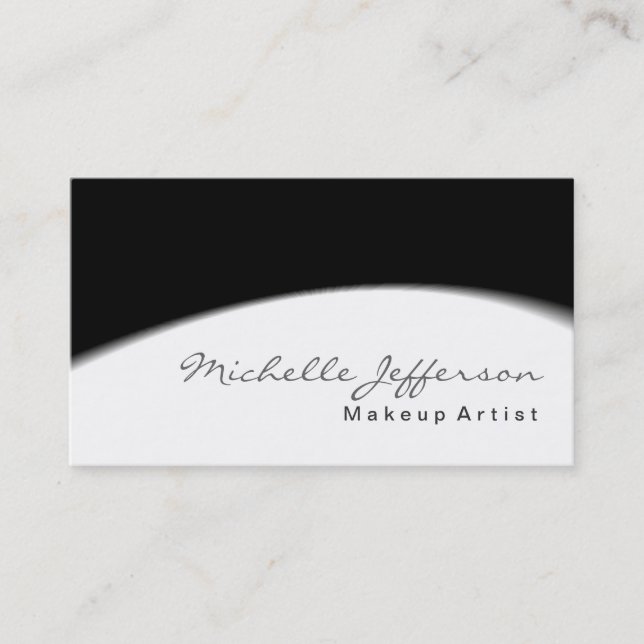 Artiste maquillage noir gris Motif Carte de visite (Devant)