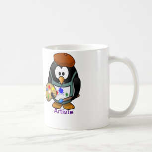 ARTISTE: Niedliche und lustige PENGUIN-KÜNSTLER Kaffeetasse