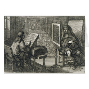 Artiste peignant un portrait au-dessus d'une