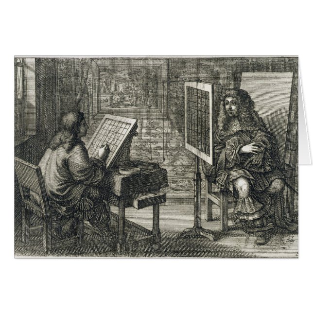 Artiste peignant un portrait au-dessus d'une (Devant horizontal)