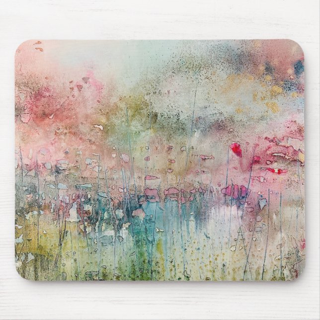 Artistic Alcohol Ink Abstract Landscape Mousepad  (Vorne)